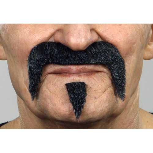 Moustache ? Crosse Noire Et Cheveux Gris