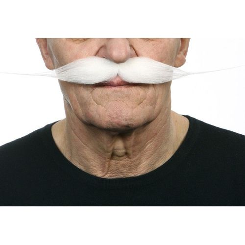 Grosse Moustache Blanche (Taille Unique)