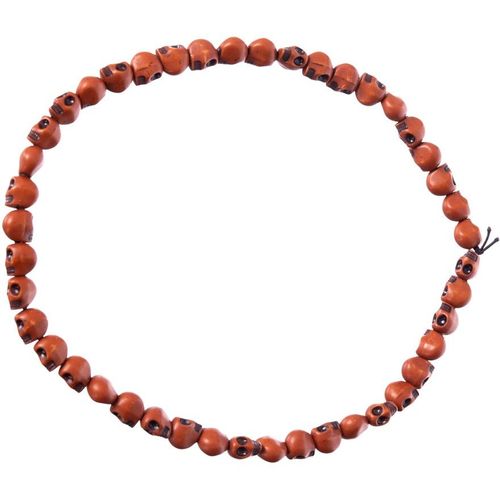 Collier Têtes De Mort Marron 54 Cm Adulte Taille Unique