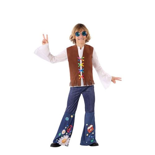 Déguisement Hippie Avec Gilet Pour Enfant (Taille 7-9a)