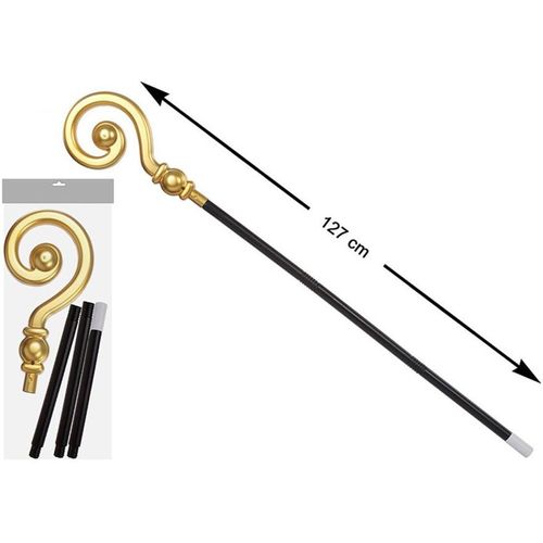 Canne Noir Et Or Détachable 127 Cm (Taille Unique)