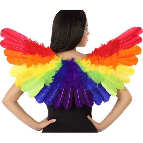 Ailes Arc En Ciel En Forme D'?Ventail 80x50 Cm (Taille Unique)