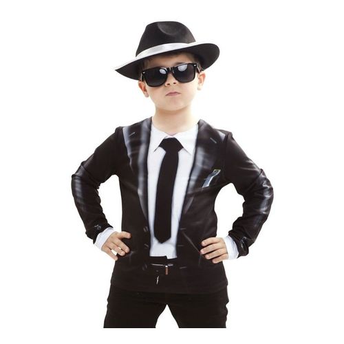 Tee-Shirt Déguisement Blues Brothers Pour Garçon (Taille 2-4a)