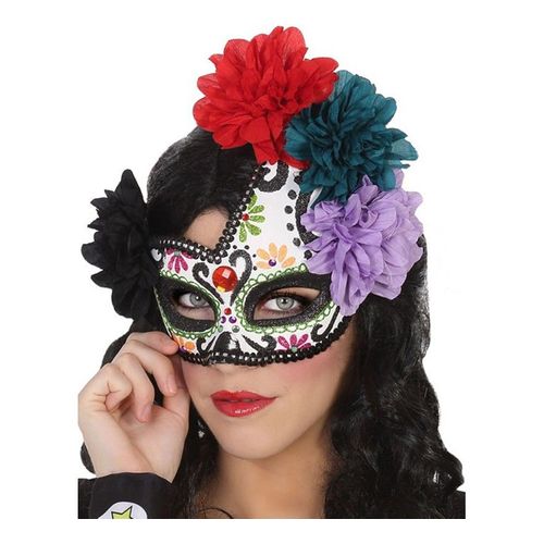 Masque Jour Des Morts Pour Adultes (Taille Unique Adulte)