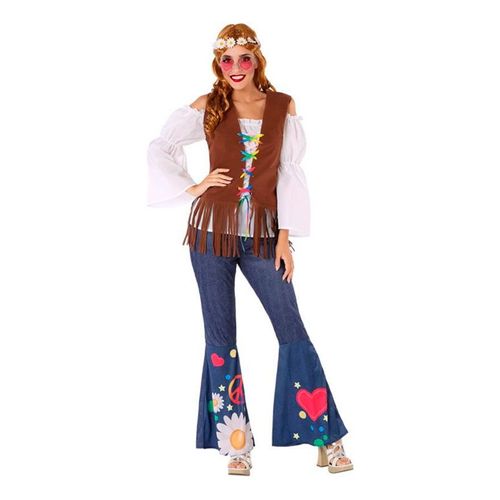 Déguisement Hippie Avec Gilet Pour Femme (Taille S)