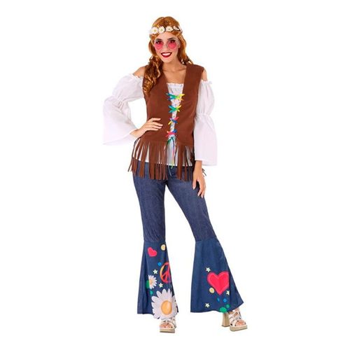 Déguisement Hippie Avec Gilet Pour Femme (Taille Xxl)