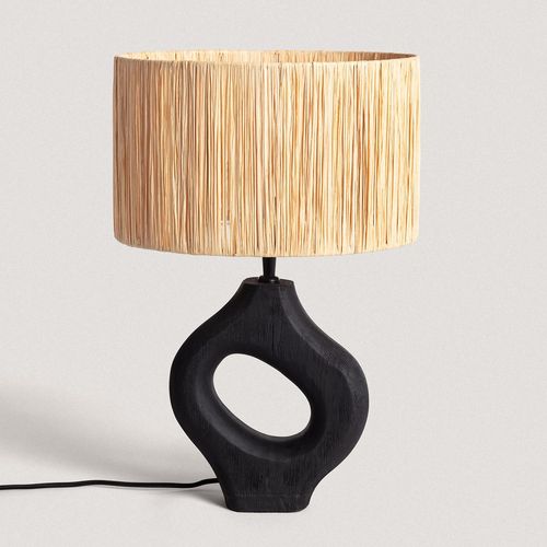 Lampe À Poser En Bois Dhara Iluzzia Naturel