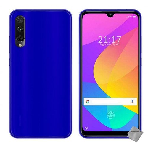 Housse Etui Coque Pochette Silicone Gel Fine Pour Xiaomi Mi A3 Lite + Film Ecran - Bleu