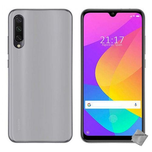 Housse Etui Coque Pochette Silicone Gel Fine Pour Xiaomi Mi 9 Lite + Film Ecran - Blanc Transparent