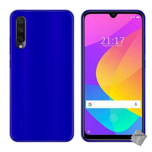 Housse Etui Coque Pochette Silicone Gel Fine Pour Xiaomi Mi 9 Lite + Film Ecran - Bleu