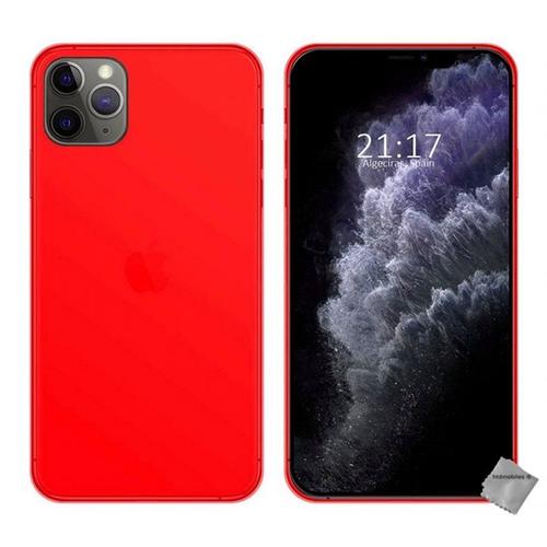Housse Etui Coque Pochette Silicone Gel Fine Pour Apple Iphone 11 Pro + Film Ecran - Rouge