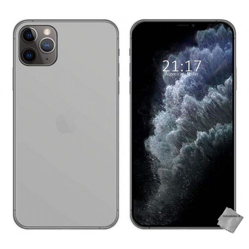 Housse Etui Coque Pochette Silicone Gel Fine Pour Apple Iphone 11 Pro + Verre Trempe - Blanc Transparent