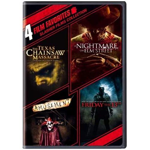 4 Film Favorites: Slasher Films Collection: Texas Chainsaw Massacre / Amusement / A Nightmare On Elm Street / Friday The 13th