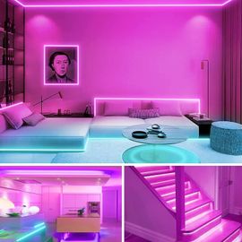 Led Chambre 30M Ruban Led Bande Lumière Décorative Multicolore, Rgb Guirlande De Lumineuse Dimmable Avec Télécommande, Bluetooth APP, Musicale Pour Maison, Salon, Cuisine [Classe énergétique F