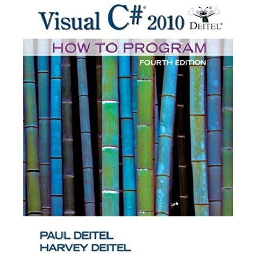 Visual C# 2010 How To Program