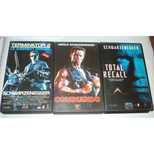 Arnold Schwarzenegger Collection / Terminator 2 : Le Jugement Dernier - Commando - Total Recall (Lot De 3 Vhs) Cassette Vidéo