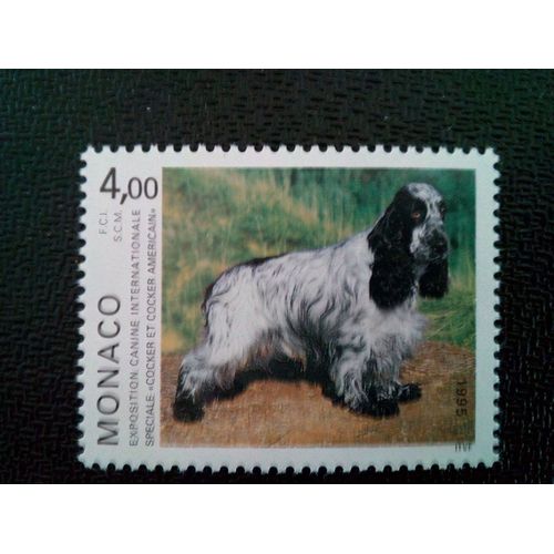 Timbre Monaco Yt 1980 Cocker Anglais (Canis Lupus Familiaris) 1995 ( 061012 )