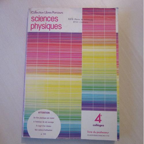 Sciences Physiques4ème Collèges Livre Du Professeur