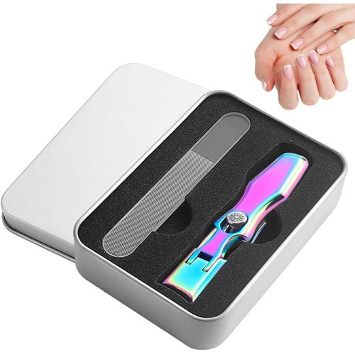 1 Jeu Coupe-Ongles - Coupe-Ongles Portable Anti-Éclaboussures Et Polissage,Produits De Soins Des Mains Pour Personnes Agées Pour 