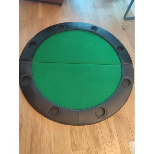 Dessus De Table De Poker Pliable Pour 6 Personnes Vert