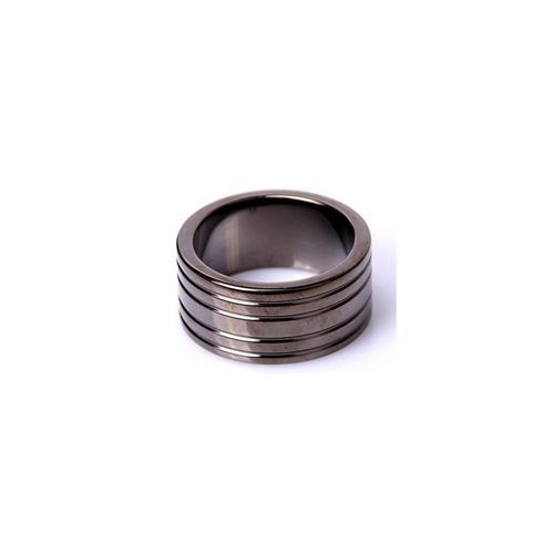 Cockring Metal Cockring Ribbed Black 25mm Kiotos