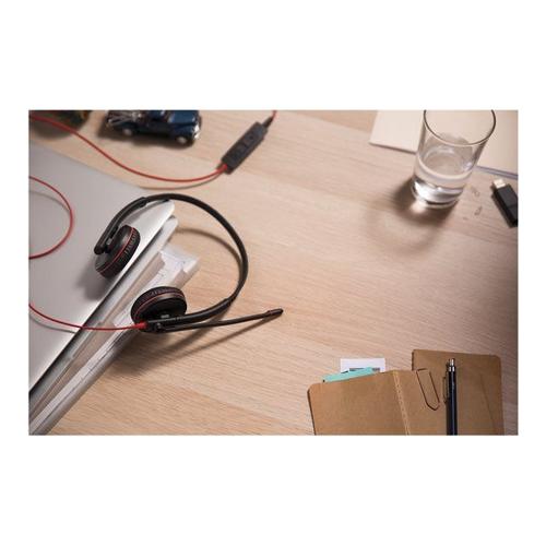 Poly Blackwire C3225 USB-C - 3200 Series - micro-casque - sur-oreille - filaire - jack 3,5mm, USB-C - isolation acoustique