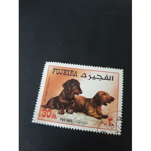 Timbre Chien Dog Fujeira Émirat Tp9
