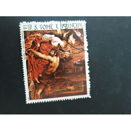 Timbre Tableau Peintre Ruben S.Tome E Principe Tp9