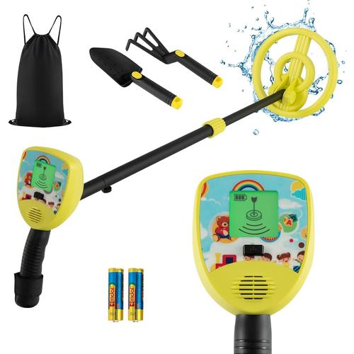 Jaune+Noir Détecteur De Métaux Pour Enfants Réglable 64-84cm, Détecteur D¿Or De Haute Précision Et Léger, Bobine De Recherche