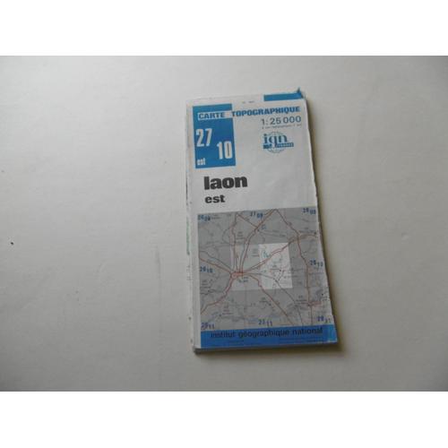 Carte Topographique Serie Bleue 2710 Est Laon Ign