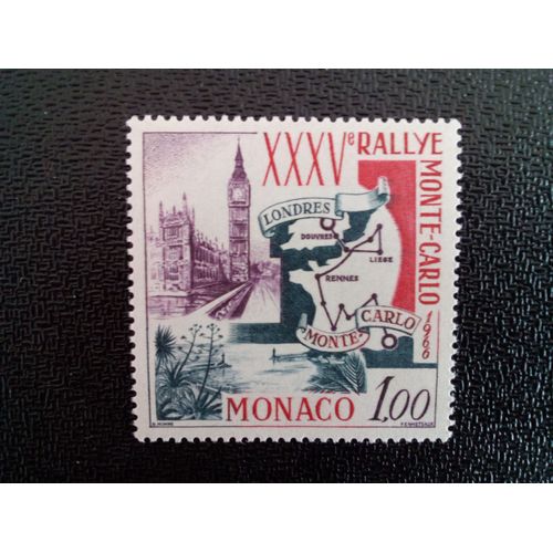 Timbre Monaco Yt 689 Route De Londres À Monte Carlo 1966 ( 071012 )