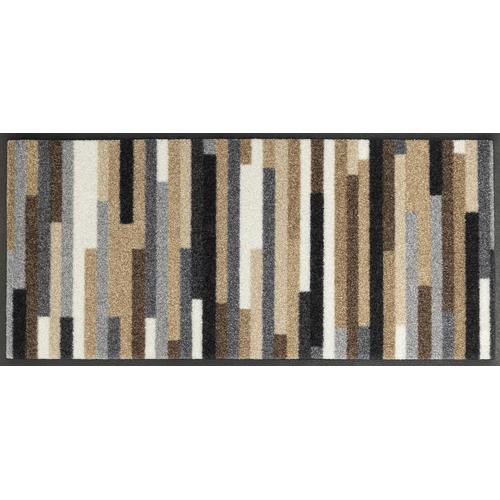 Multicolore Paillasson, Mikado Stripes Nature 35x75cm, Intérieur Et Extérieur, Lavable