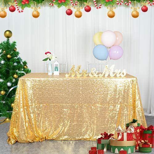 Nappe En Or Shimmer Gold Nappe 125x200cm Great Gatsby Décorations Nappes À Paillettes Glitter Table Cover Décorations Pour Party