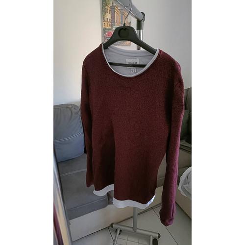 **Magnifique Pull Bordeaux 100% Coton De Marque Pull&bear À Vendre !**