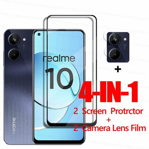 Full Glue Glass For Realme 10 Screen Protector Glass Realme 8i 9i 8s 8 9 10 Pro Tempered Glass Protective Phone Film Realme 10