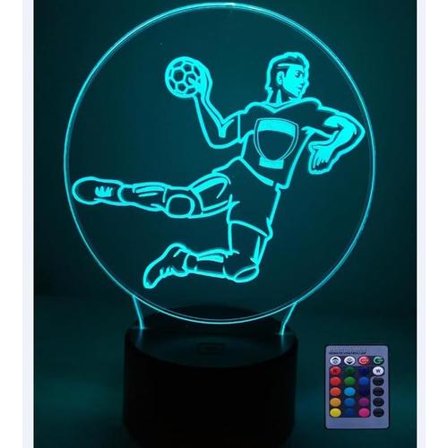 Handball Illusion Optique 3d Handball Nuit Lampe Art Déco Lampe Lumières Led Décoration Lampes Contr Le À Distance 7/16