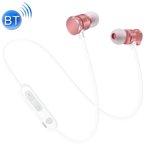 Écouteurs Bluetooth 5.0 Intra-Auriculaires Micro HD Téléphones Or Rose YONIS
