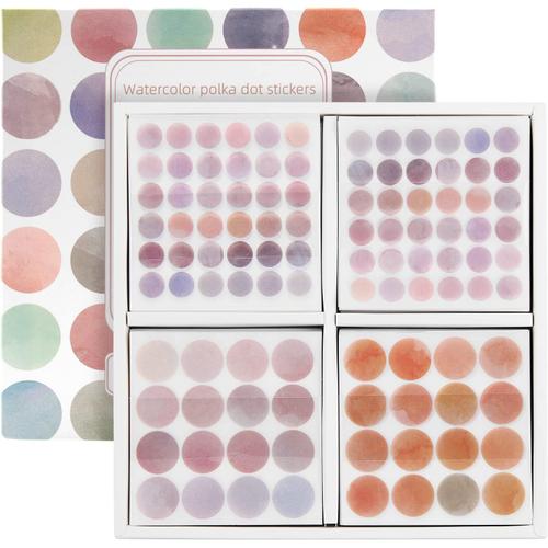 Aquarelle Pastille Autocollants Colorés, 8 Mm/15 Mm Étiquettes Rondes Auto-Adhésives Pour Scrapbooking Calendriers Agendas Et