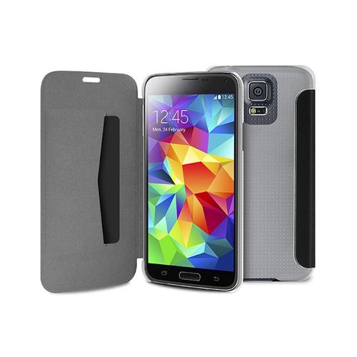 Sgs5bookccryblk Etui Puro Folio Noir Pour Samsung Galaxy S5