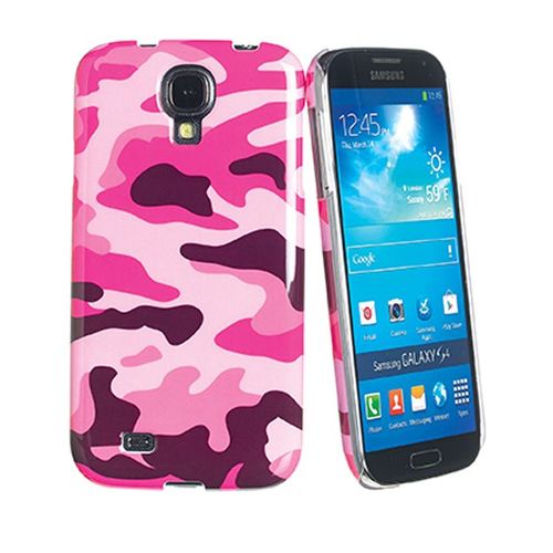 Muvit - Coque De Protection Pour Téléphone Portable - Camouflage, Camouflage Rose - Pour Samsung Galaxy S4