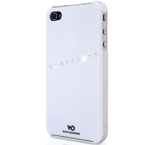 Coque White Diamonds Avec Des Cristaux Swarovski Sash Blanche Pour Iphone 5