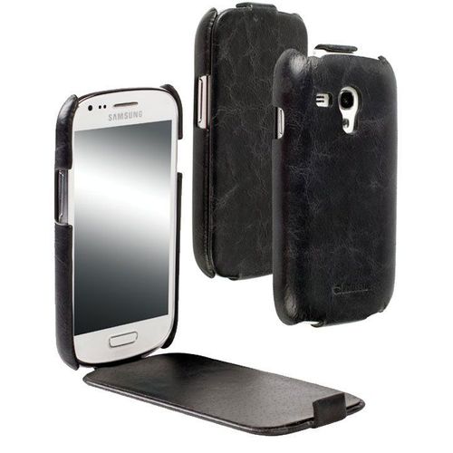 Krusell Tumba Slimcover - Coque De Protection Pour Téléphone Portable - Plastique, Cuir - Noir Vintage - Pour Samsung Galaxy S Iii Mini