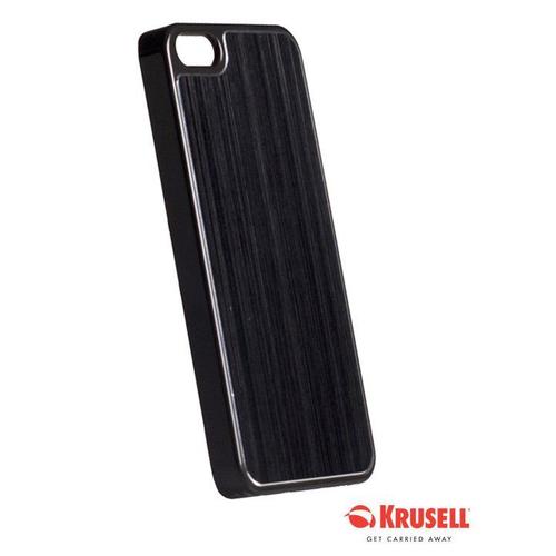 Coque Arrière Krusell Alucover Noir Iphone 5 Aluminium Brossé