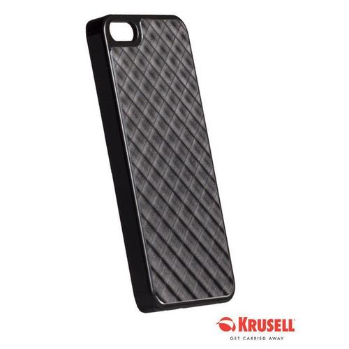 Coque Arrière Krusell Alucover Noir Iphone 5 Aluminium Grillagé Noir