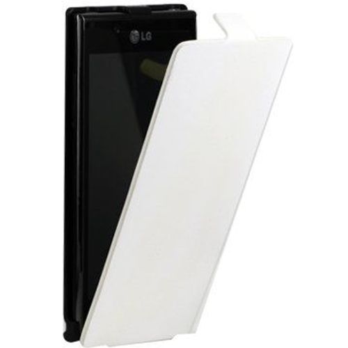 Etui Slim En Cuir Blanc Pour Lg Optimus L7 P700