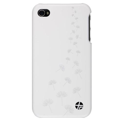 Coque Trexta Nature Cuir Blanc Pour Iphone 4 4s