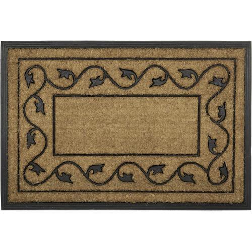 Nature Paillasson Fibres De Coco Rectangle 60 X 90 Cm Tapis De Sol Antidérapant Caoutchouc Intérieur Extérieur Motifs Décoratifs