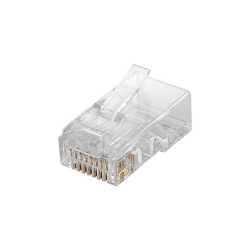 Goobay Pack de 10 Connecteurs RJ45 CAT 6 UTP Non Blindé pour Câble Rond
