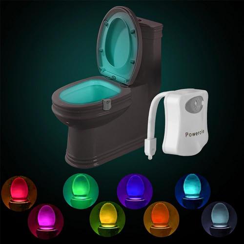 Bleu,Rouge,Vert Chilymes Lot De 1 Lampe Toilette Veilleuse Capteur De Lumière Pir Motion Sensor Éclairage Changeant De Couleur