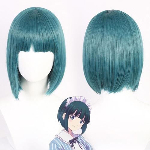 B(32cm) Womens Cosplay Perruque,Franges Cheveux Naturels Synthétiques Perruques,Pour Les Femmes Quotidiennes Partie Cosplay